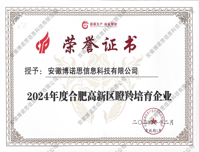 2024年度瞪羚培育企业